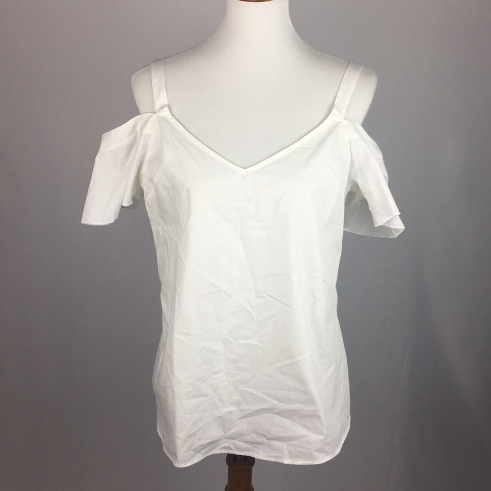 White Cold Shoulder Tee